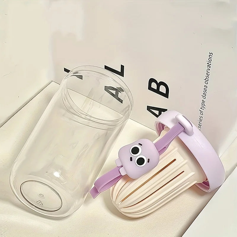 420ml Cute Drinking Cup with Straw Tea Infuser