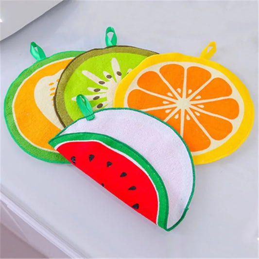 Fruit Pattern Kitchen Cleaning Towel (4pcs Set)