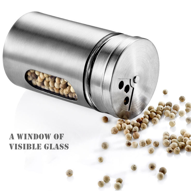 Stainless Steel And Glass Seasoning Bottle