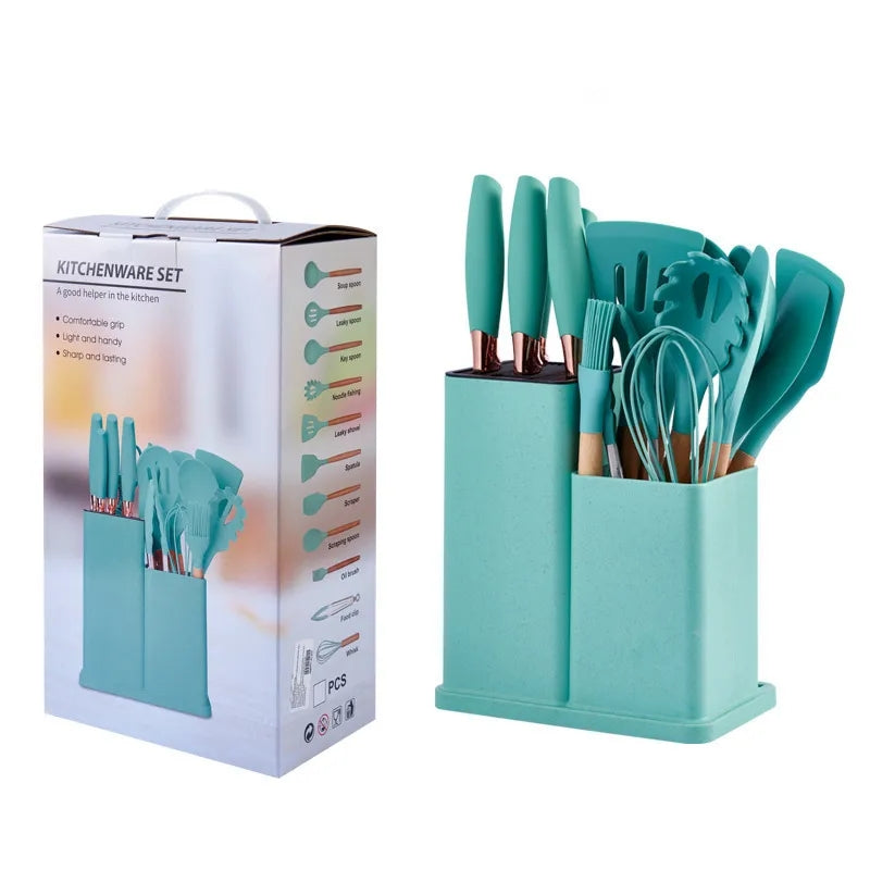 Silicone Cookware Spoon Sets (19pcs)