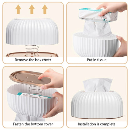 Nordic Striped Tissue Box Holder