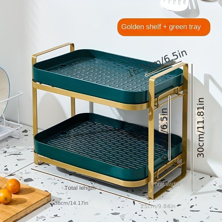 Luxury 2 Tier Drain Storage Rack