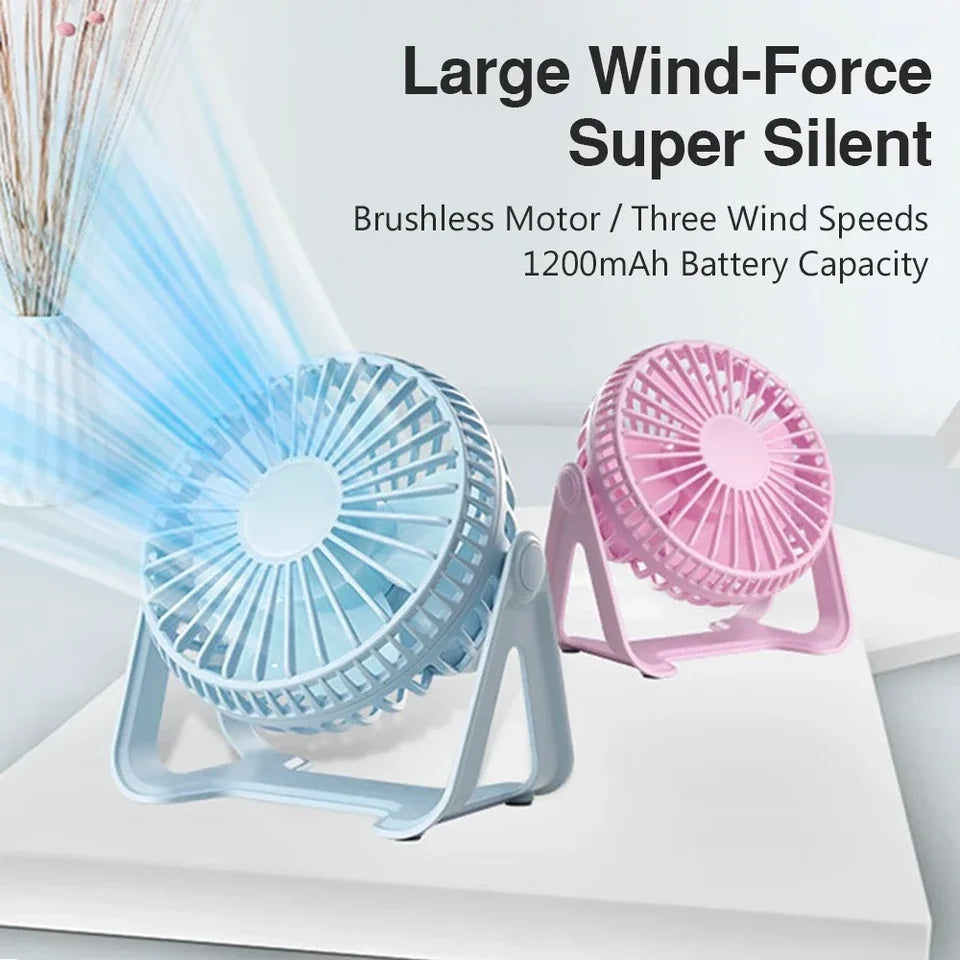 360 rotating mini desktop fan