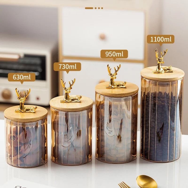 luxury storage containers glass material