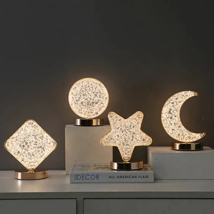 Chargeable Table Crystal Lamp