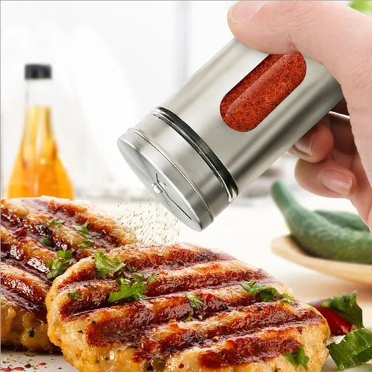 Stainless Steel And Glass Seasoning Bottle