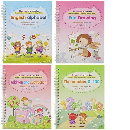 4 Magic Copybooks Children's Reusable Writing Practice