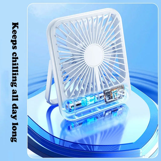 USB desktop folding fan and lamp