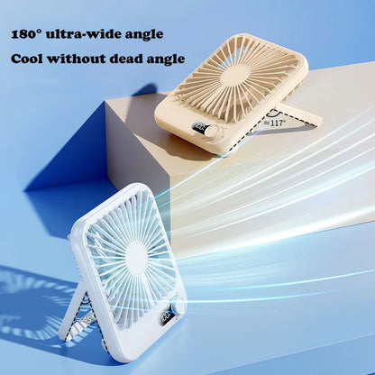 USB desktop folding fan and lamp