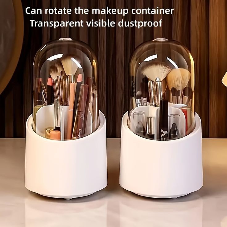 Covered Rotating Round Brush Holder