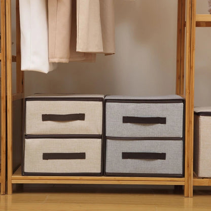 2 Drawer Fabric Storage Box Orgainzer