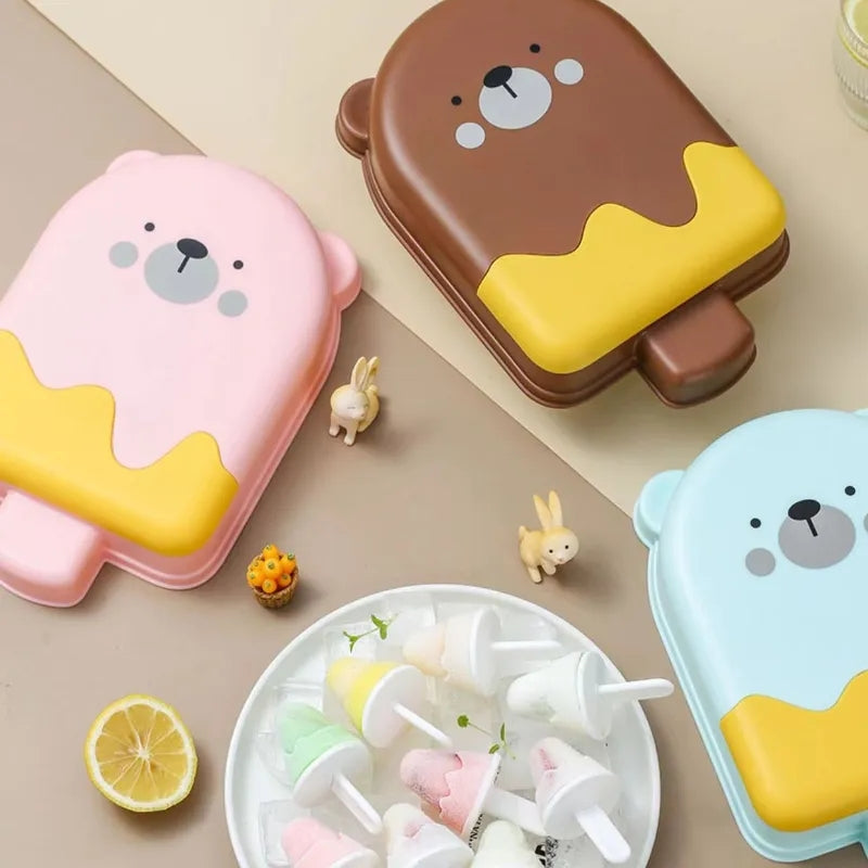 Bear Ice Cream Mold With Popsicle Maker