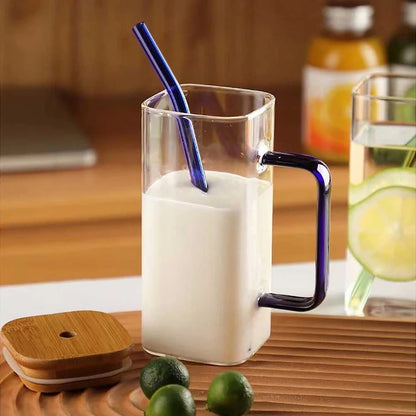 Glass Mug With Lid And Straw