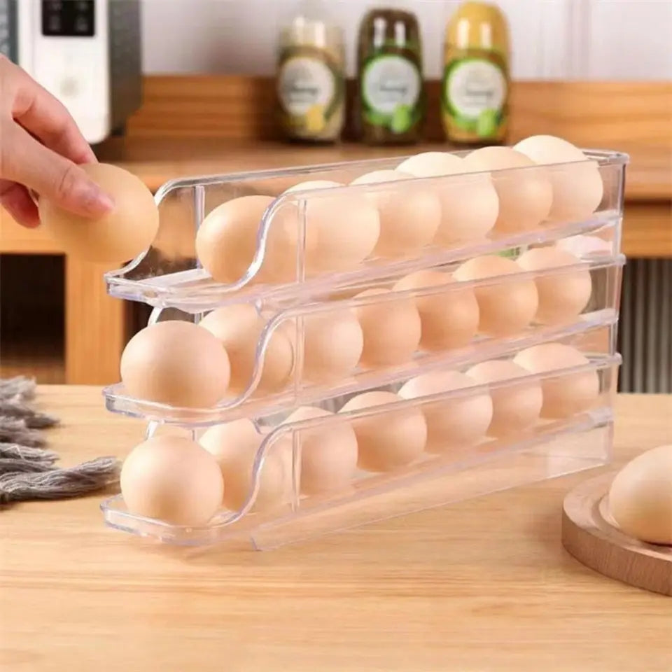 Acrylic rolling egg box 2 step