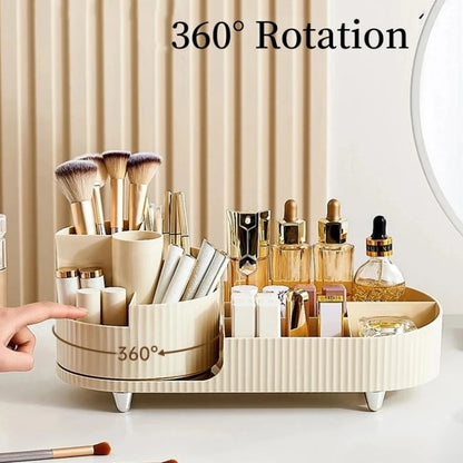 Makeup Organiser with 360° Rotating Makeup Brush Holder