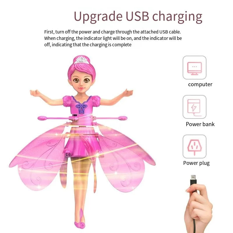 Princess Doll Drone Induction Flights Toys Kids