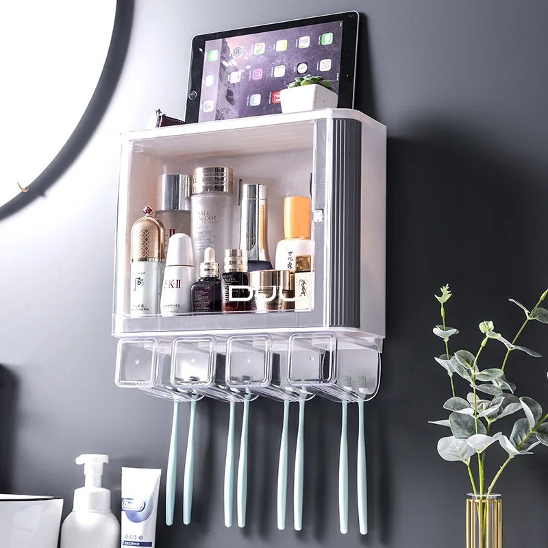 Toothbrush Holder With Storage Box