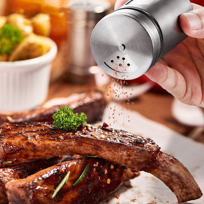 Stainless Steel And Glass Seasoning Bottle