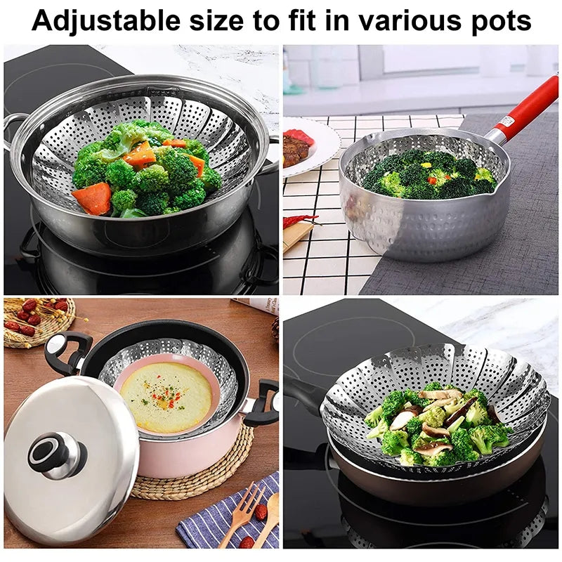 Stainless Steel Folding Dish Steamer