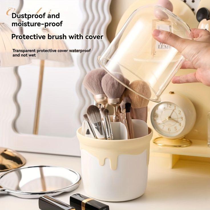 Transparent Makeup Brush Holder