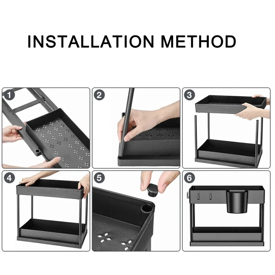 2 Layer Kitchen Storage Rack