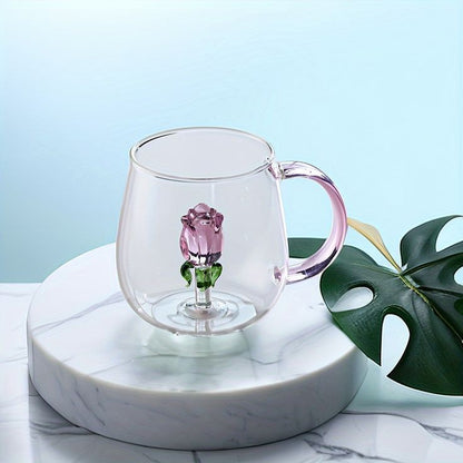 3d Transparent heat resistant glass cup