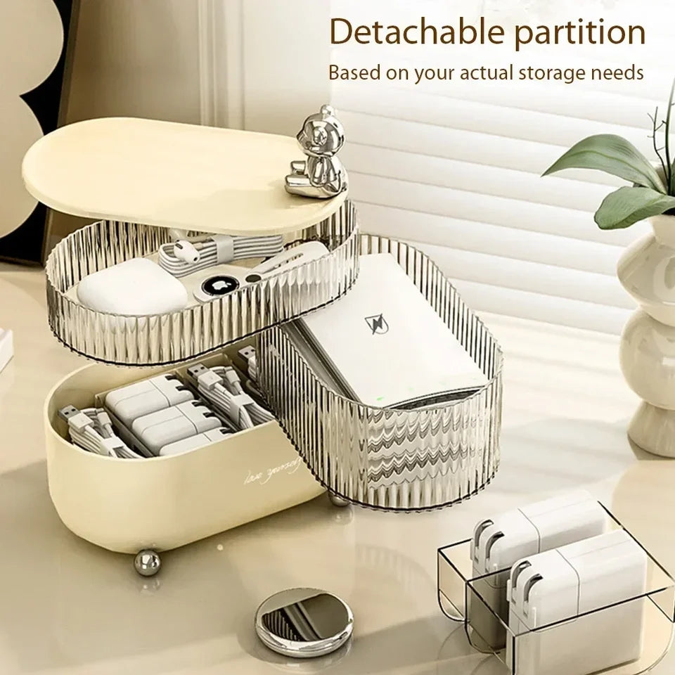 Rotating Desktop Cosmetic Organizer