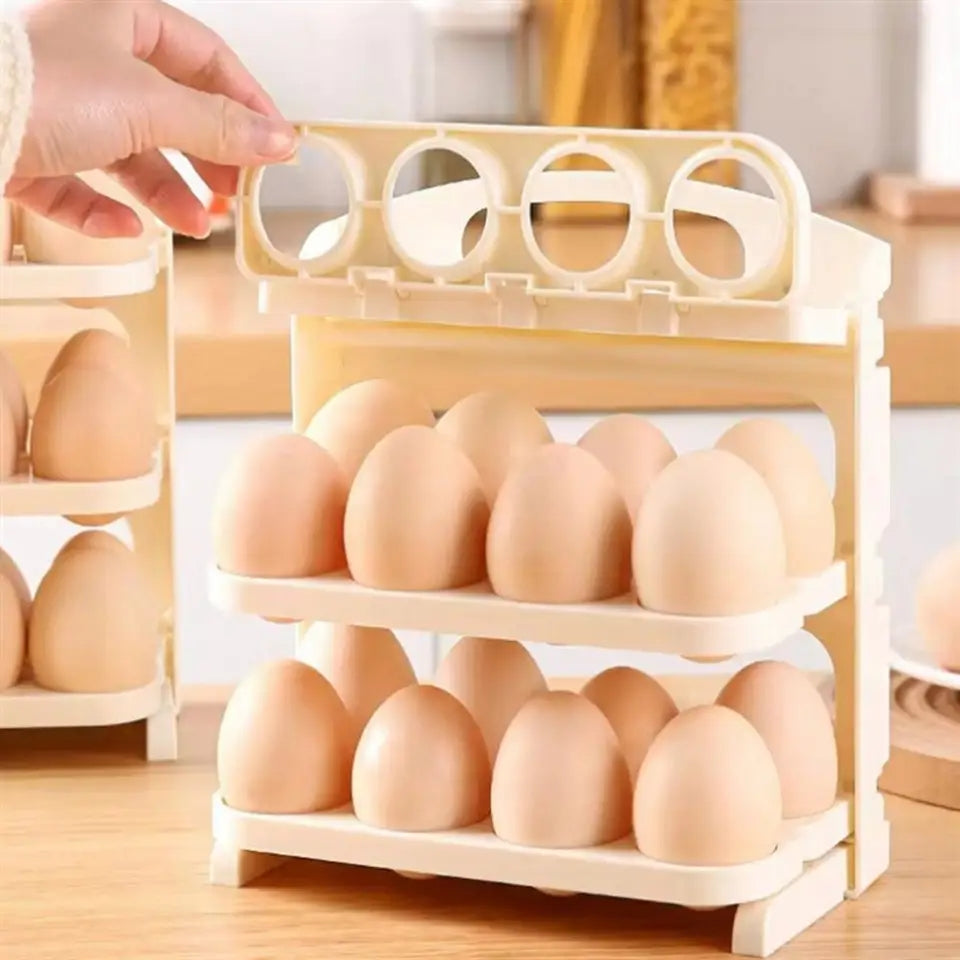 Folding Egg Rack, 24 Grid Egg Storage Holder