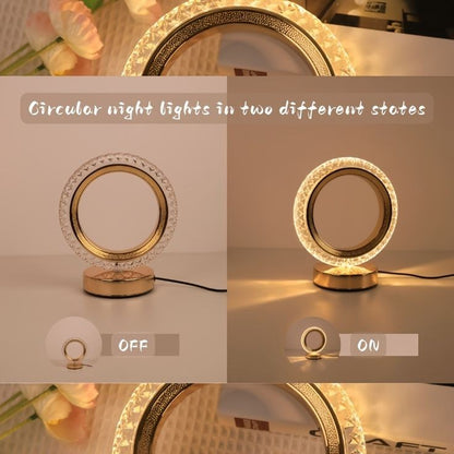 Rechargeable LED Circle Crystal Lamp