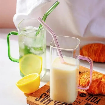 Glass Mug With Lid And Straw