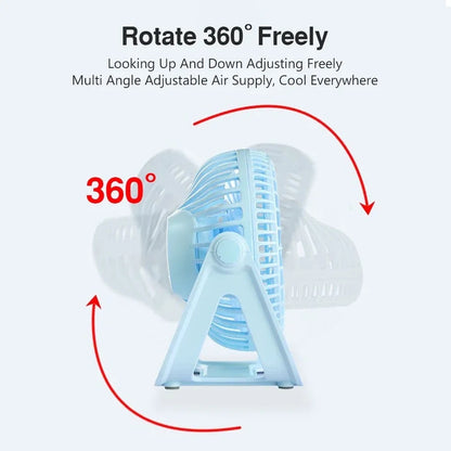 360 rotating mini desktop fan