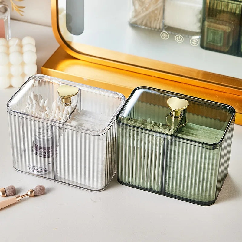 Cotton Bud Holder And Cosmetics Organizer