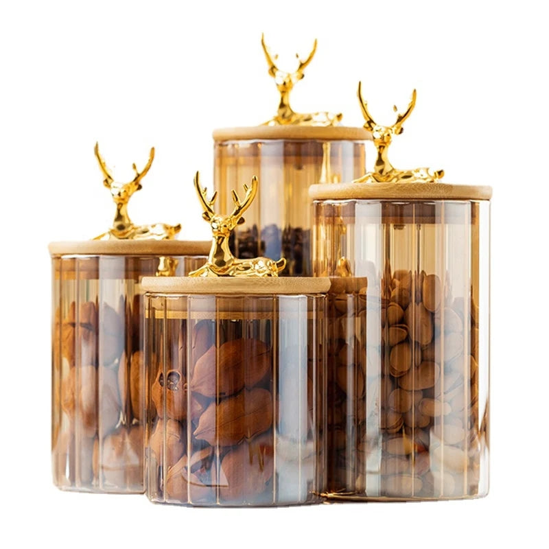 luxury storage containers glass material