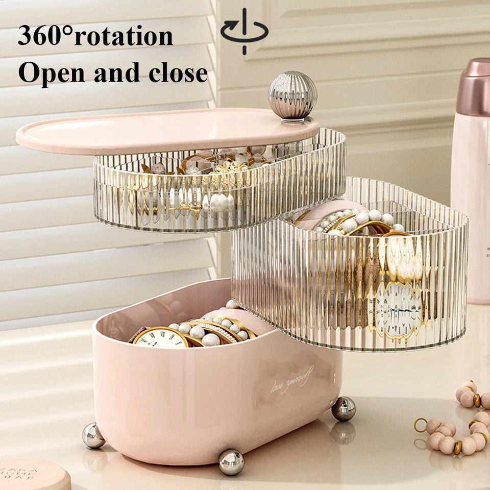 Rotating Desktop Cosmetic Organizer