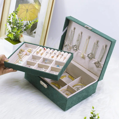 2 Layer Leather Jewellery Organizer