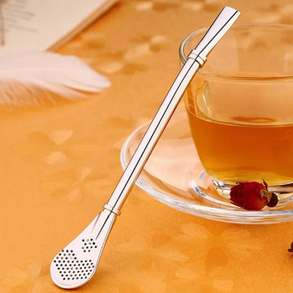 Stainless Steel Straw Filter Spoon