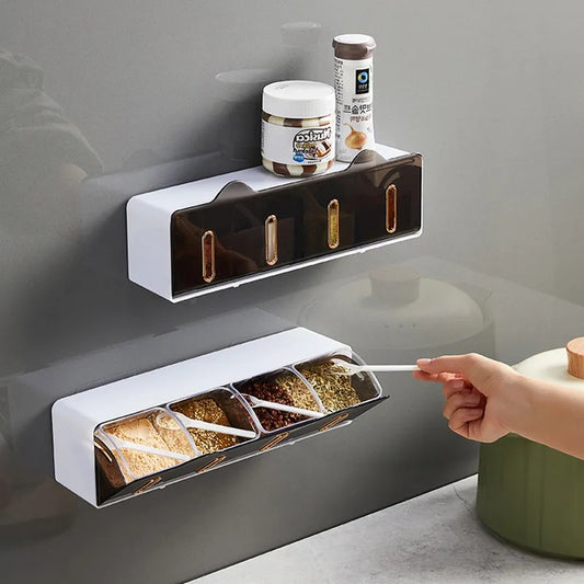 Wall Mounted Spice Seasoning Storage Holder