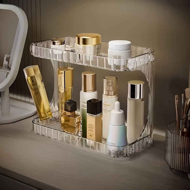 2 Tier Luxury Acrylic Makeup Organizer