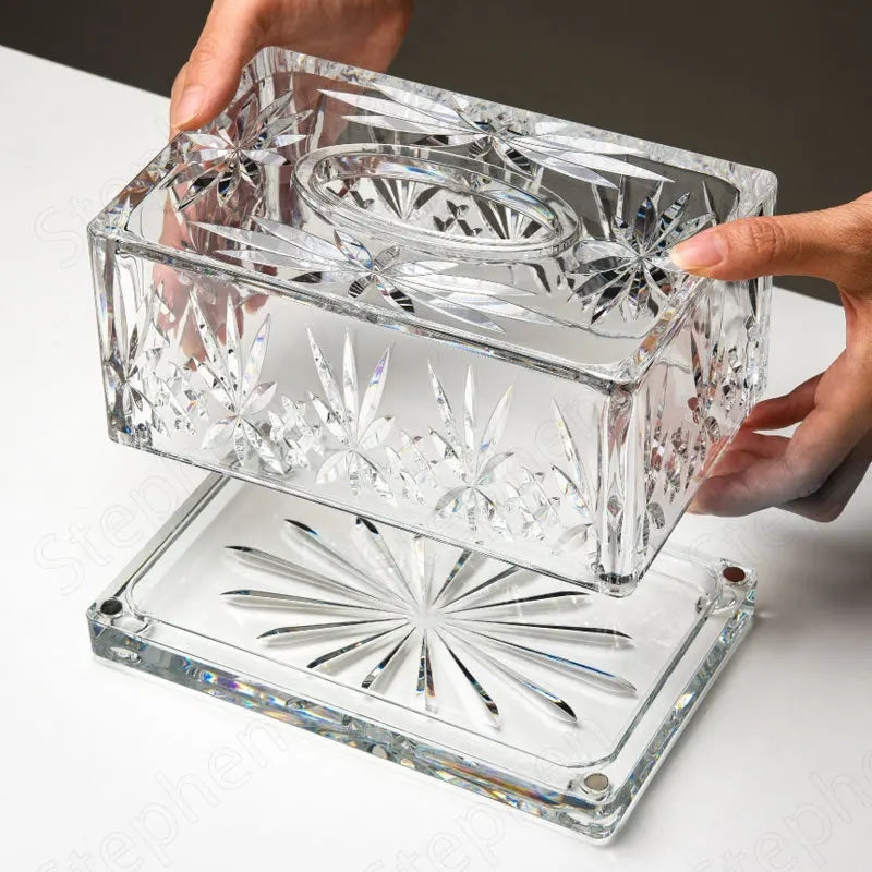 Transparent tissue box