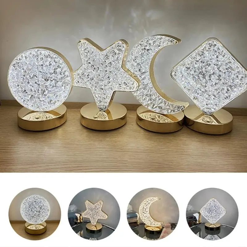 Chargeable Table Crystal Lamp