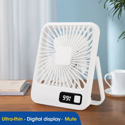 USB desktop folding fan and lamp