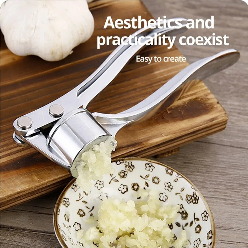 Stainless Steel Garlic Press Crusher