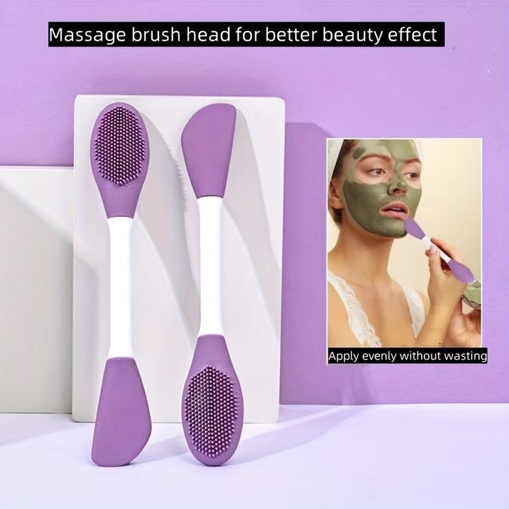 Double Head Silicone Facial Mask Brush