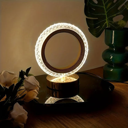 Rechargeable LED Circle Crystal Lamp