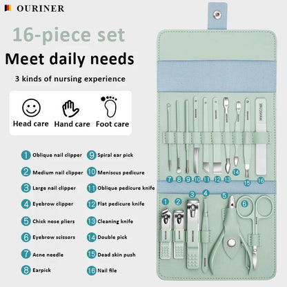 16pcs Nail Care Tool Set