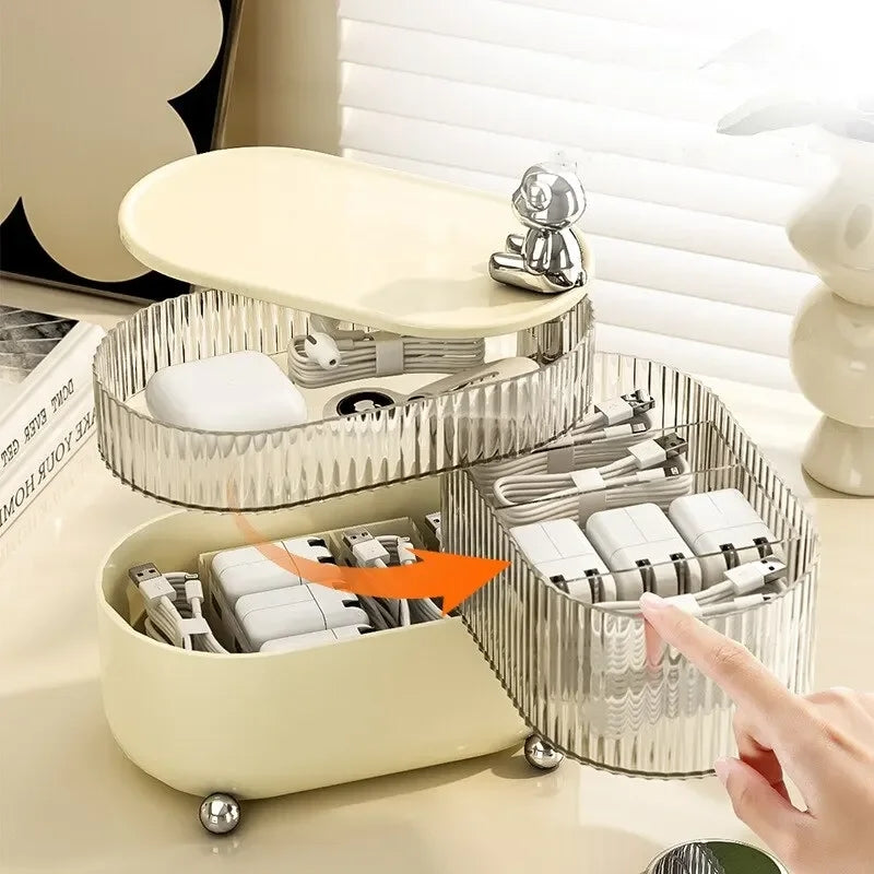 Rotating Desktop Cosmetic Organizer