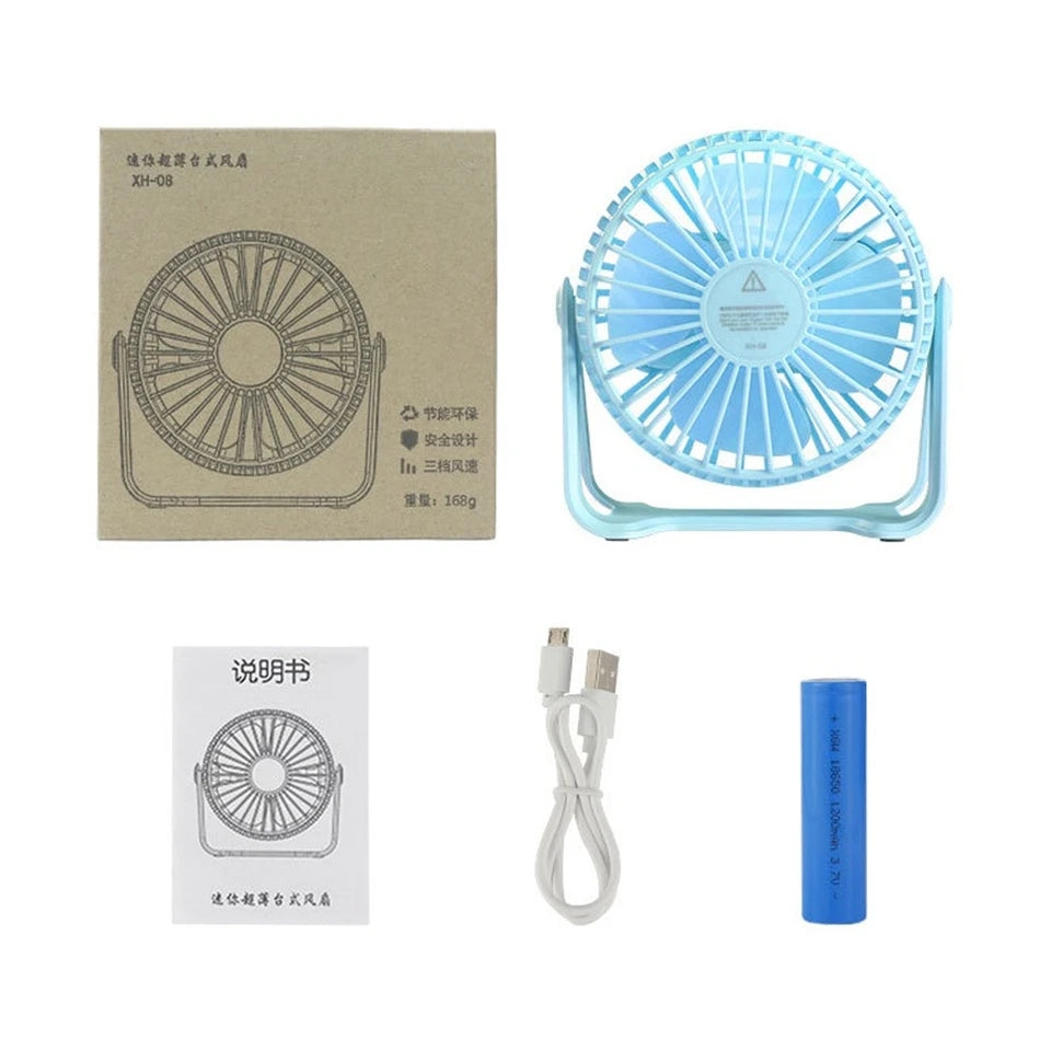 360 rotating mini desktop fan