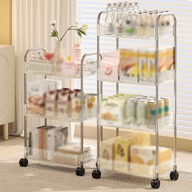 Clear acrylic smart trolley