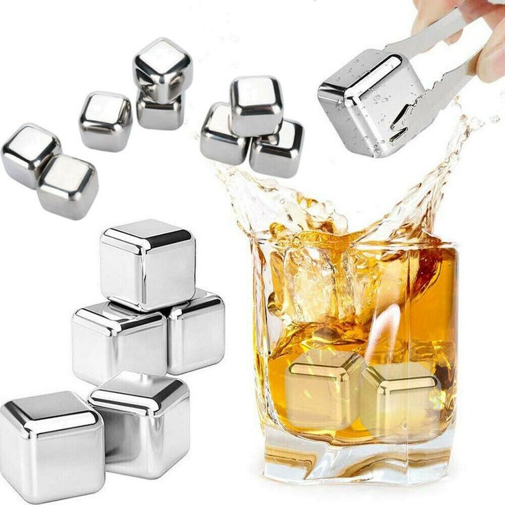 6 Cube Reusable Steel Ice Cube Tray