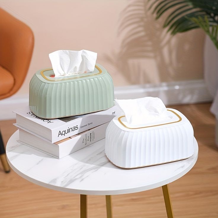 Nordic Striped Tissue Box Holder